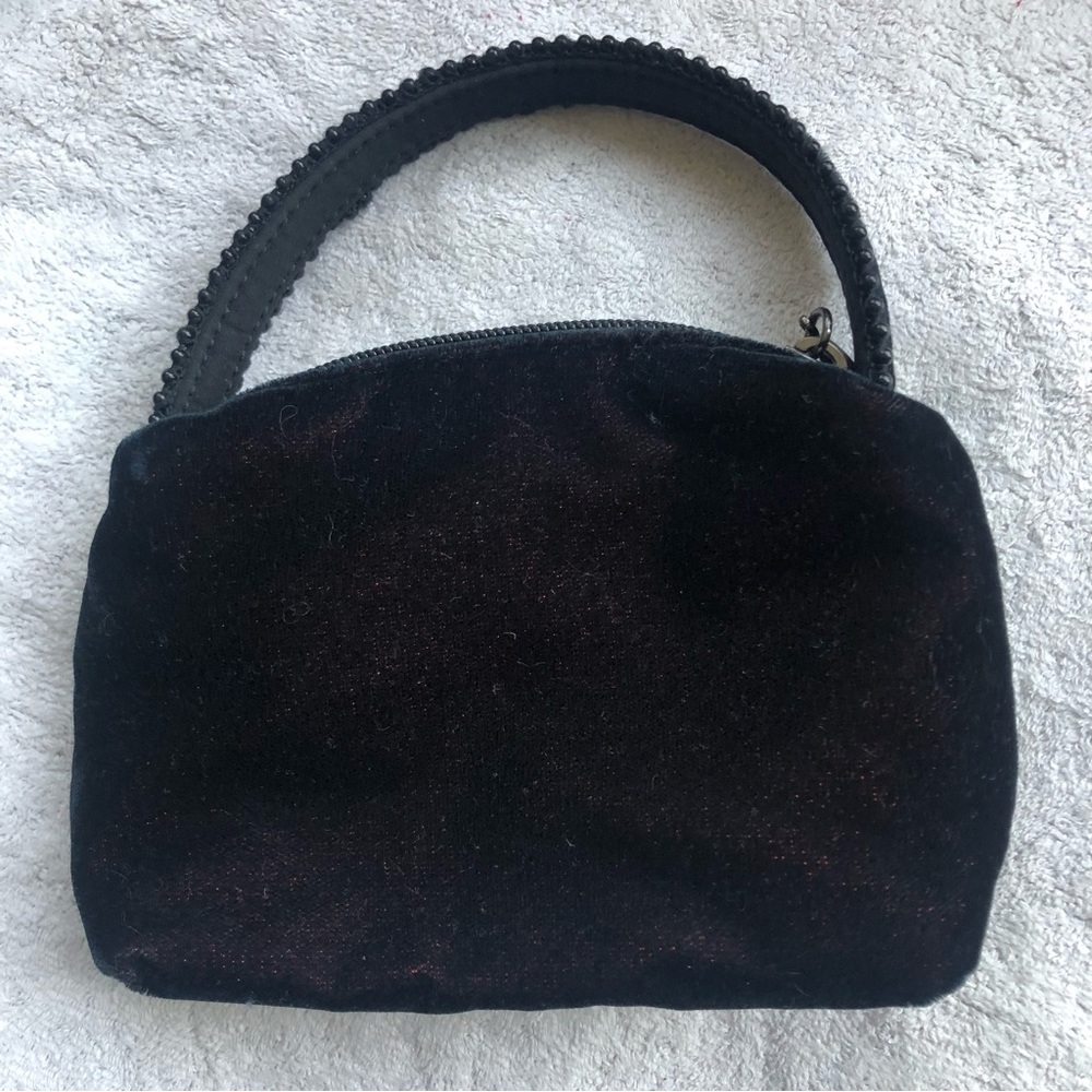 Esprit Black Velvet Wristlet Bag - Classic Evening Accessory